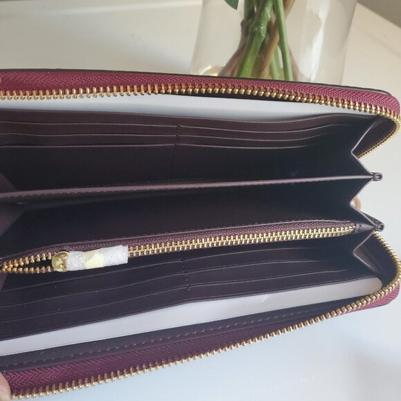 Coach LunarNew Year Long Zip Around Wallet Holiday Bells  Coach wallet christmas theme